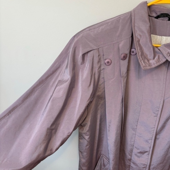 Town & Country Women's Lavender Full Length Trench Coat, Circa 1980s, SZ 9/10 - Picture 6 of 8